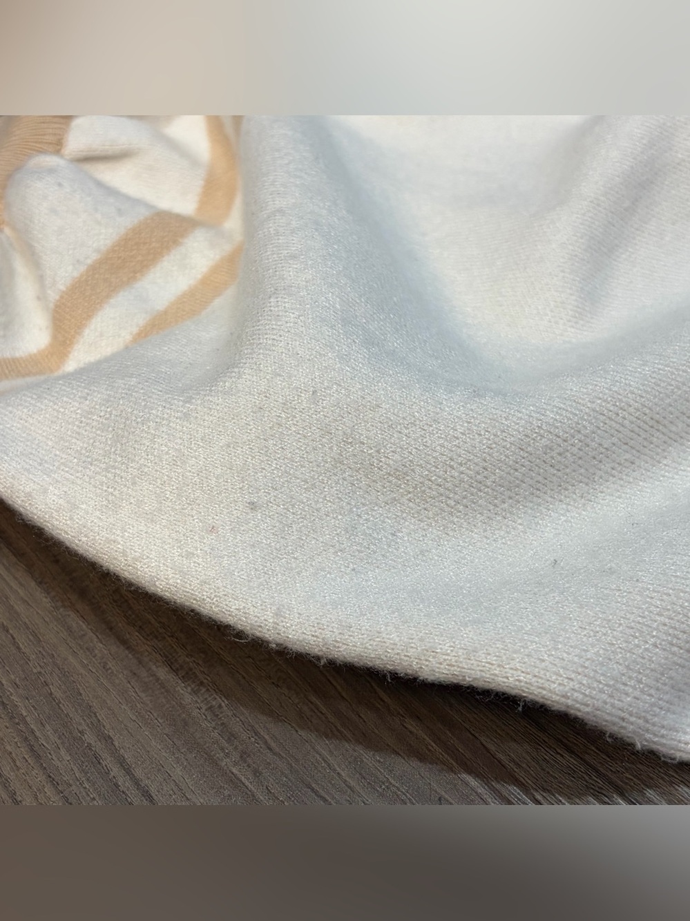 Philosophy Republic Clothing Tan White Striped Oversized Cropped Sweater Sz XS - Picture 8 of 16